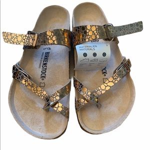 Birkenstock Mayari Metallic Copper Slides 42US 11